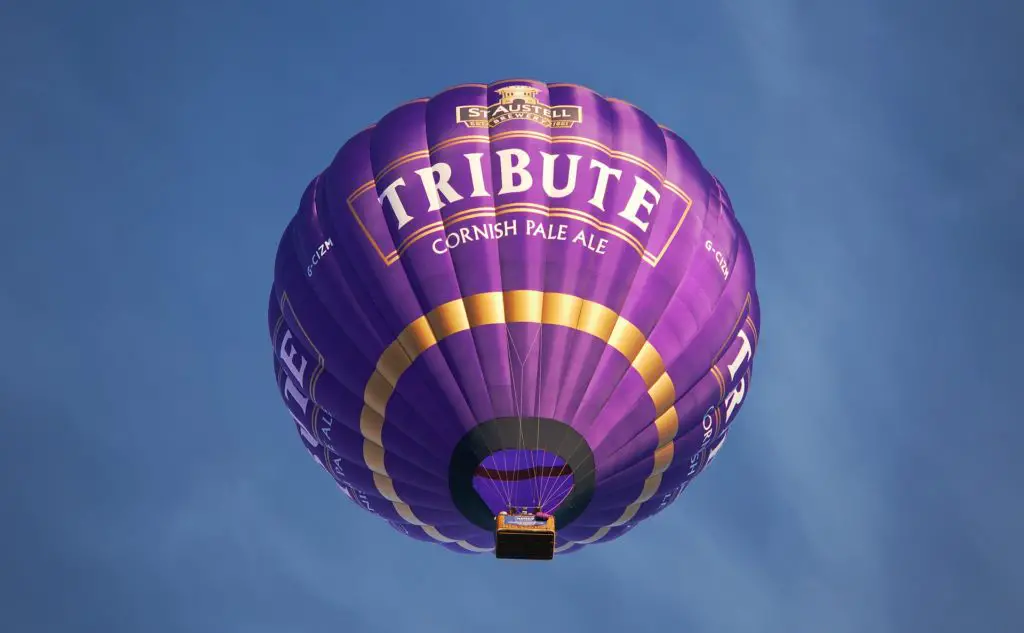 Tribute pale ale, Cornish, hot air baloon